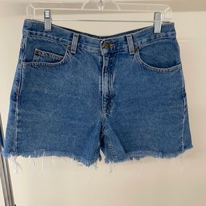 High waisted jeans shorts